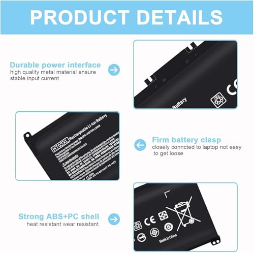 Image of L11119-857 L11119-855 L11421-542 Laptop Battery for Hp Pavilion 14-CE0000 Series: 14-ce1056wm 14-ce0064st 14-ce0006dx 14-ce0025tu HT03XL Battery