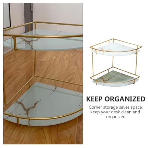 Estante de esquina para baño triangular Alasum: almacenamiento de dos capas 8