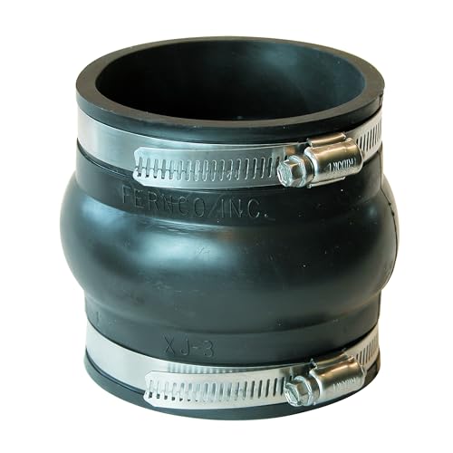 Fernco - Fernco PXJ-3 Flexible PVC Expansion Joint Coupling for thermal expansion and contraction of vertical pipes