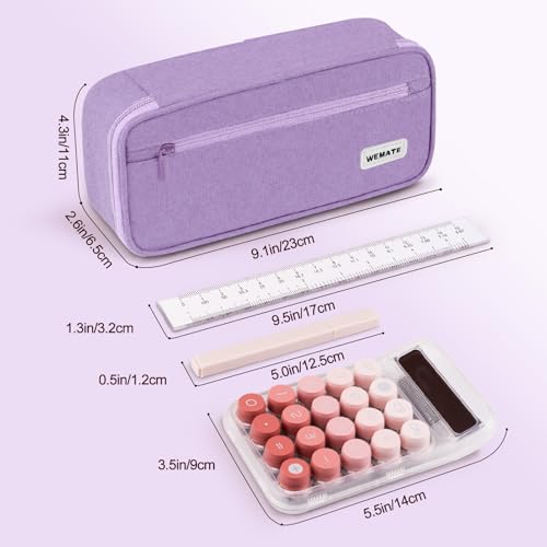 Image of WEMATE Pencil Case, Large Storage Organizer, Makeup Bag, Teacher Must - have, Big Pencil Pouch, Marker Case for College