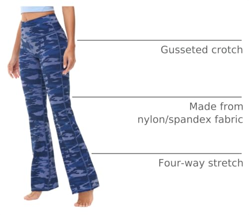 Image of BUBBLELIME 29 inch /31 inch /33 inch /35 inch /37 inch 3 Styles Women's High Waist Bootcut Yoga Pants Basic /Side Pockets Tummy Control Workout Flared