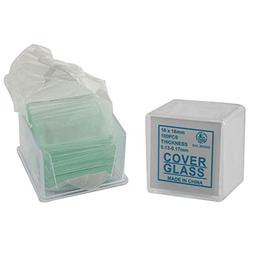 Dgzzi Coverslip 100Pcs 18X18Mm Microscope Cover Glass For Basic Biological Science Education #TOP8