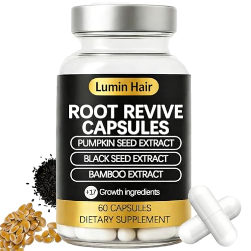 Lumin Hair Root Revive Capsules for Women with Thinning Hair Daily Hair Nourishment with Black Seed Extract Biotin Bamboo Extract and Saw Palmetto Supports Hair Growth & Strength 60 Count