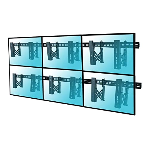 KIMEX - Support TV - Mur d'images - pour 6 écrans 49''-55'' - 017-2023K