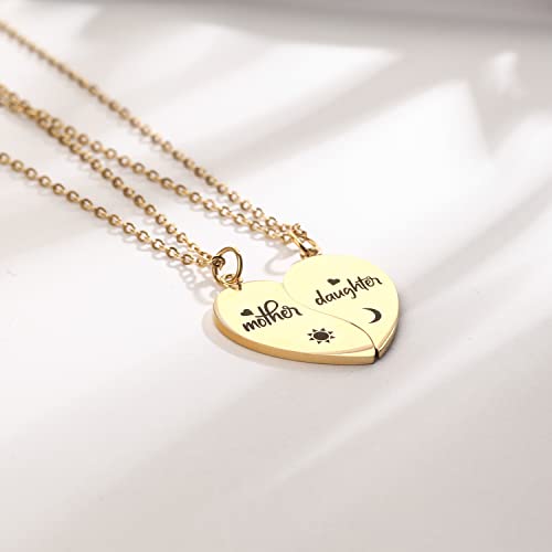 Image of Yonhon Mother Daughter Bracelet Necklace for 2 /3 /4, Mother Daughter Matching Keychain Set