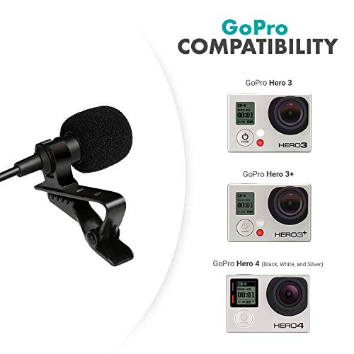 Movo GM100 Clip-on Lavalier Microphone for Compatible with GoPro HERO3, HERO3+ and HERO4 Black, White and Silver Editions - Includes Mic Adapter for Go Pro by Movo - Used condition - Image 3
