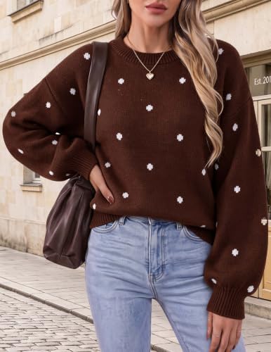Image of Libsorge Womens Heart Sweater 2026 Valentines Day Trendy Cute Fall Oversized Long Sleeve Pullover Sweaters