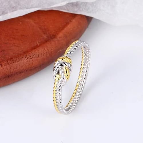 Mother & Daughter Knot Ring 925 Sterling Silver Rings Stacking Rings Daughter Mother Gift With Box And Card Casual Rings Delicate Everyday Ring Comfort Fit Classic Ring For Mother, Daughter #TOP2