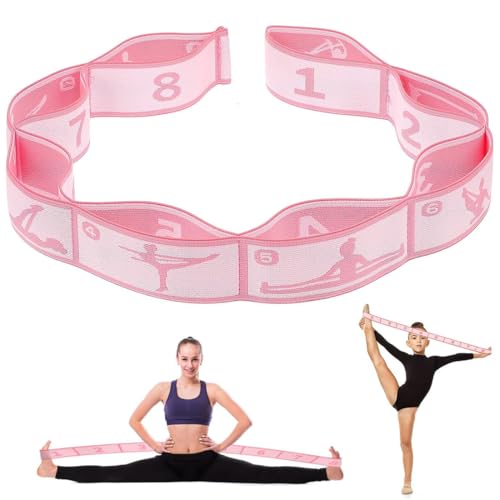 LAJUP Fascia Yoga Elastico Fasce Di Resistenza 8 Anelli Elastici Fitness Bande Yoga Elastico Pilates Stretching Cinghia Sportiva Altamente Elastica