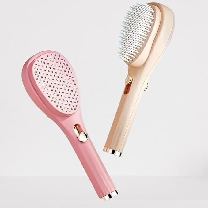Jashgop Self-Cleaning Anti-Static Massage Comb, Self Cleaning Hair Brush, Massage Comb For Hair, Retractable Rotary Lift Self-Cleaning Comb, Women's Hair Styling Tool.(Multicolor)