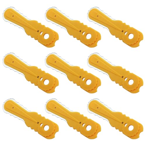 LanKstet Brush Cutter Replacement Blades Set for Weed Warrior,Shakespeare,Rino Tuff Brush Cutter WWBC3BH 16246b Brush Cutter Weed Trimmer Head,9 pcs