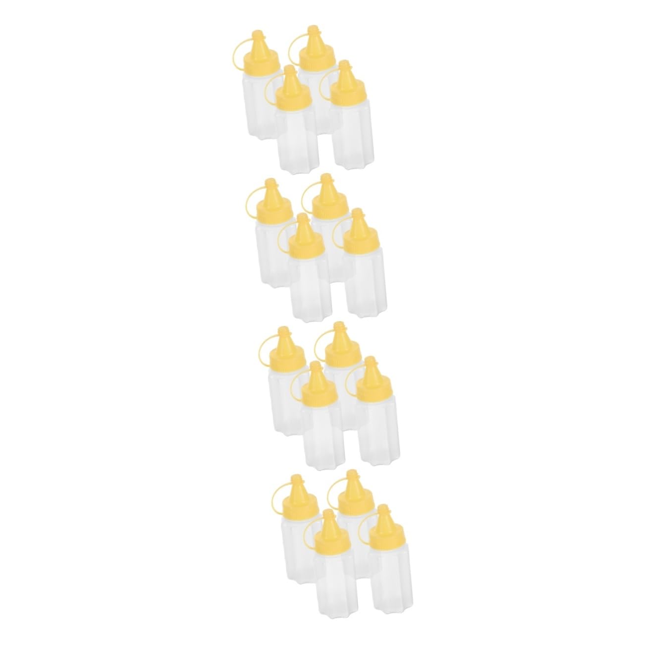 CIYODO 16 Pcs Mini Sauce Squeeze Bottle Squeeze Bottles Small Mustard Squeeze Bottle Mini Ketchup Bottle Salad Dressing Dispenser Mini Squeeze Bottle Small Squeeze Bottle Yellow Pp