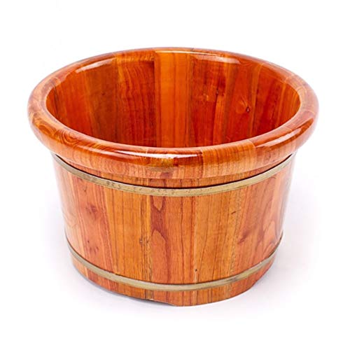 Cubeta de madera para baño de pies con masaje