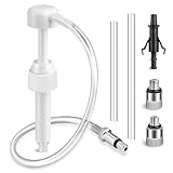 FlyCoco Lower Unit Gear Oil Pump for Standard Quart Bottles, Transfer Gear Oil Manual Pump with 3/8in 8mm 10mm Metal Adapters Set 8cc Per Pump Stroke for Fit Most Marine Boat Outboard Motors