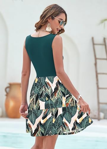 Image of AUSELILY Womens Summer Dresses 2026 Casual Sleeveless Sundress Beach Vacation Flowy Tiered Short Dresses with Pockets