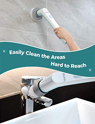 Homitt Electric Spin Scrubber Power Brush Shower Scrubber, Cordless and Handheld Bathroom Scrubber with 3 Replaceable Cleaning Brush Heads, High Rotation for Cleaning Floor, Sink, Tile and Tub - Thumbnail 4