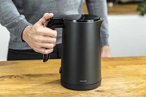 ZWILLING ENFINIGY Wasserkocher mit Edelstahl-Kalkfilter & Überhitzungsschutz, kabellos, 1850 Watt, 1,0 Liter, Schwarz – Bild 6