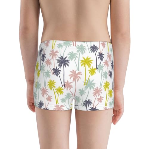 Boys' Cotton Boxer Brief Soft Underwear-Hawaiian Coconut Tree3