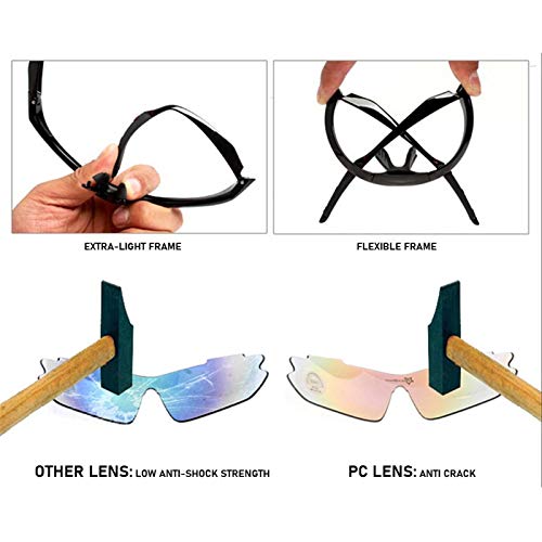 Óculos de sol esportivos, Romacci Óculos de sol esportivos Óculos de sol para ciclismo Lentes para P