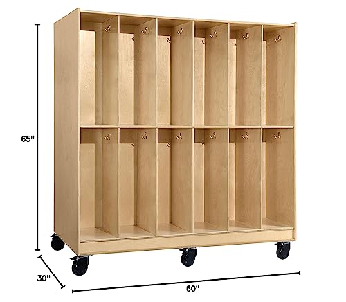 Wood Designs 991264 Mobile 24 Section Locker, Natural - Image 2