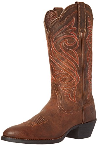 Ariat Women's Round Up R Toe Western Cowboy Boot, Dark Toffee, 7 B US