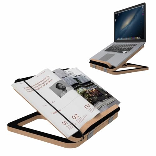 Suporte Ergonômico para Leitura de Livros Tablets MDF Preto