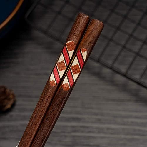 Baguettes réutilisables en bambou pour sushis, japonais, chinois, coréen, passe au lave-vaisselle, coffret cadeau