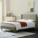 YUHUASHI Base de Cama tapizada con Plataforma, matrimonial)