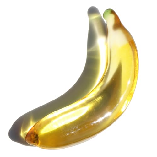 Figura decorativa cristal banana 9x2 cm miniatura 2