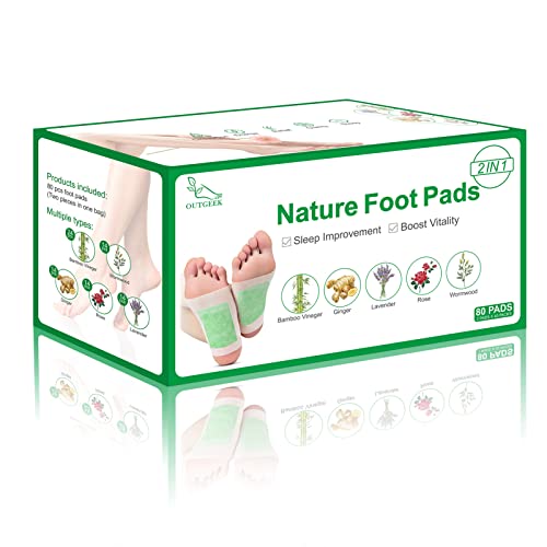 Foot Pads I Outgeek 2 in 1 Foot Pads 80 PCS for Improve Sleep Foot Care Patches Foot Adhesive Sheets Foot Pads I Outgeek 2 in 1 Foot Pads 80 PCS for Improve Sleep Foot Care Patches Foot Adhesive Sheets