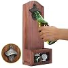 Walbison Bierflesopener met kroonkurkenverzamelaar, vintage houten flesopener, bieropener, multifunctionele flesopener, flesopener, flesopener, voor bar, cadeaus voor mannen