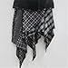 Women Design Patchwork Plaid Ins Slimming Irregular Mid-Length Skirts Black XL