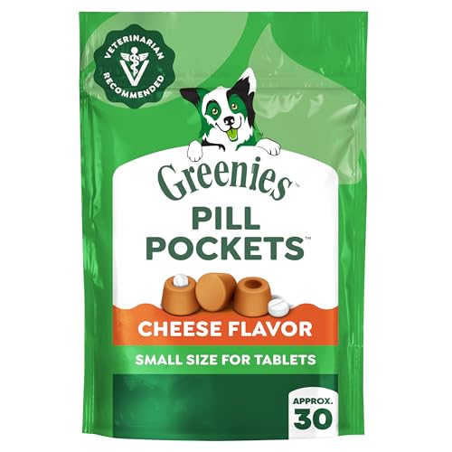 Image of Greenies Pill Pockets for Dogs Small Size, Tablet Pill Treats for Dogs, Cheese Flavor, 3.2 oz. Pouch