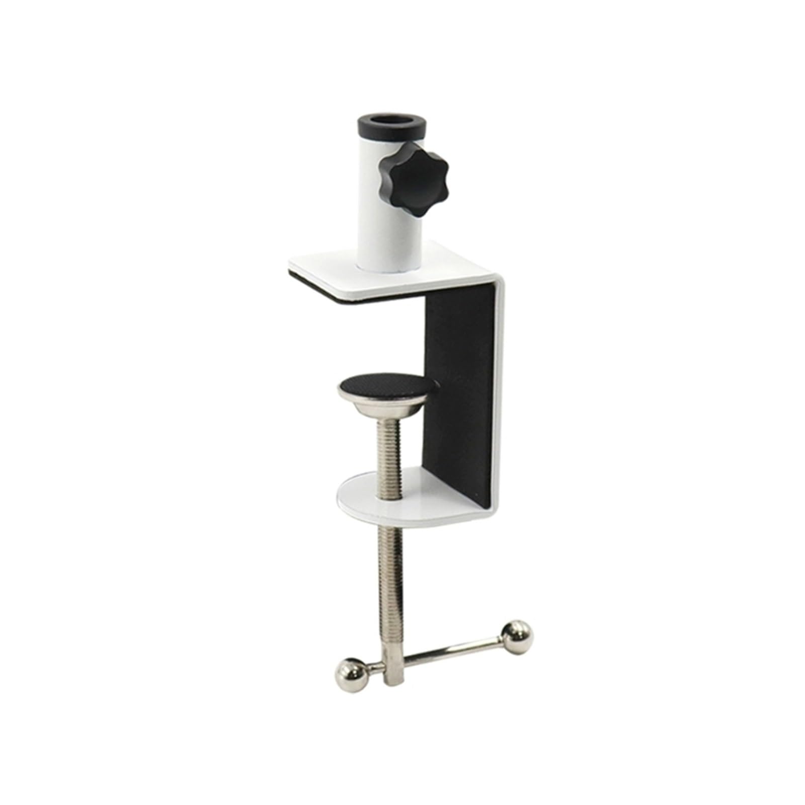 Zbnaeqfjlurt White 2Pcs Adjustable Table Mount Clamp Base I-Shaped Clip Cantilever(White)