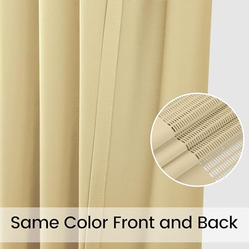 Image of Flame Retardant Hospital Curtains Room Divider Grommet Cubicle Curtains Divider Privacy Medical Curtains for Hospital, Medical Clinic, Lab,School(1 Panel, 12x8FT,Beige)