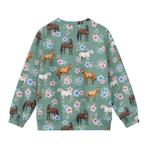 Image of Girls Cardigans Sweater Long Sleeve Crew Neck Button Down Sweaters School Outerwear for Kids Fall Winter Tops