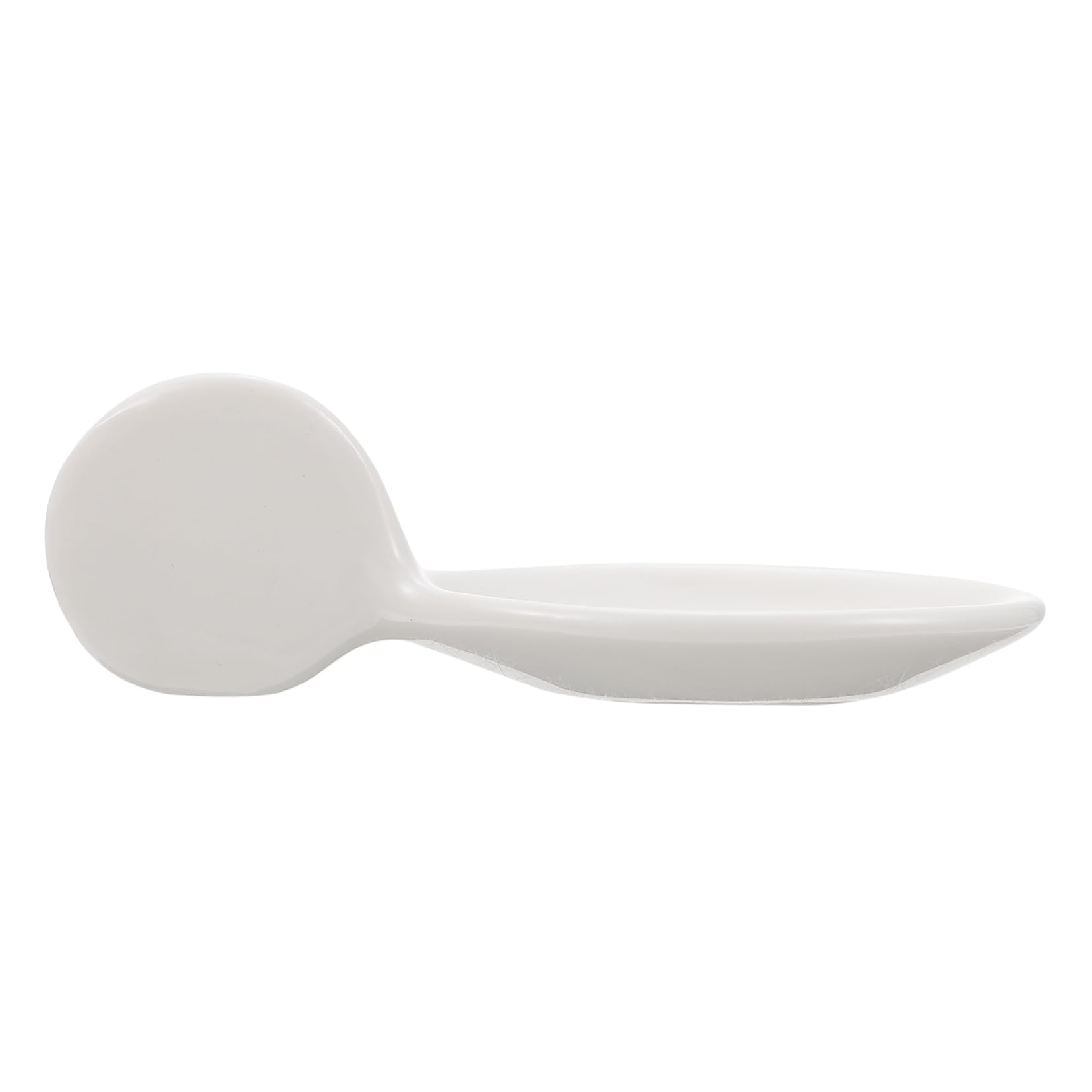 NAMOARLY 1pc Caviar Spoon Chinese Spoons Cocktail Mixing Spoon Eating Spoons Chopstick Rest Dessert Spoon Fruit Spoon Appetizer Canape Serving Spoon Black Truffle Spoon Stir White Ceramics