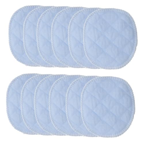 ERINGOGO 20Pcs Washable Cotton Breastfeeding Pads Reusable Nursing Pads for Moms Light Blue Soft Absorbent for Daily Use Comfortable for Newborn Feeding