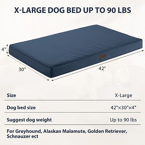 Lit pour chien lavable grand format contre l'humidité