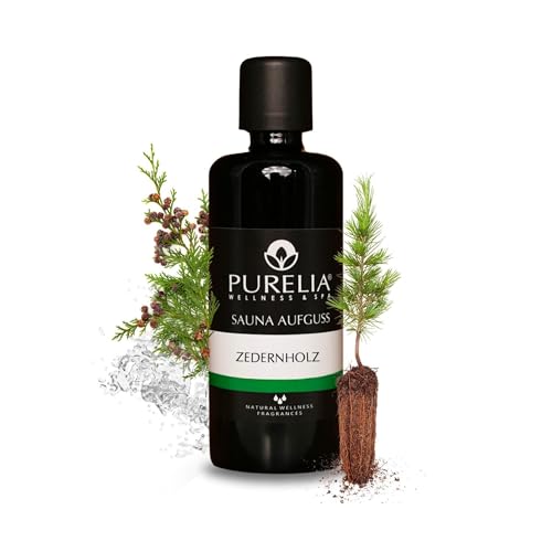 Preisvergleich Produktbild PURELIA Saunaaufguss Konzentrat Zedernholz 100 ml natürlicher Sauna-aufguss - Reine ätherische Öle