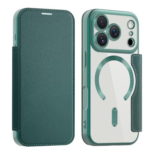 Étui en cuir premium iPhone 17 Pro avec protection RFID et dos magnétique