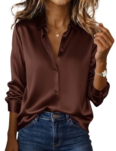 Brown Satin Shirt