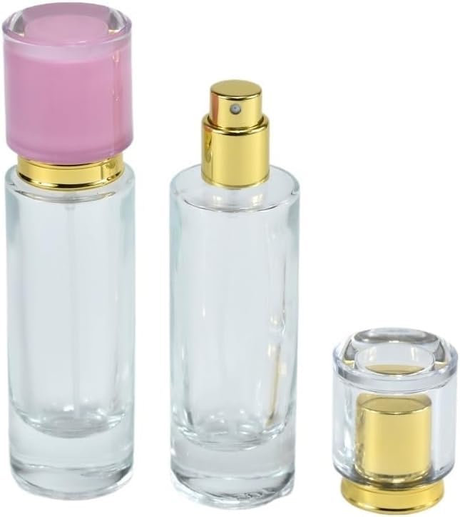 Mini Bottiglie di Profumo da Viaggio, Atomizzatore di Profumo Bottiglie di Imballaggio Vuote da 30 ml Bottiglie di Vetro for Bottiglie di Profumo Bottiglie di Profumo Cilindriche di Cristallo Ricarica