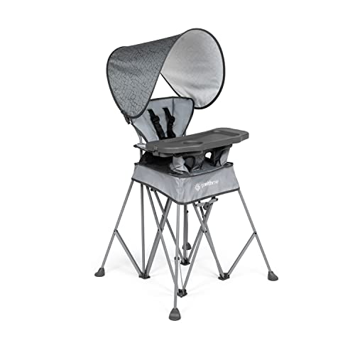 Image of Baby Delight Go with Me Uplift Deluxe Portable High Chair | Travel High Chair | Sun Canopy | Indoor and Outdoor | Elephant Grey