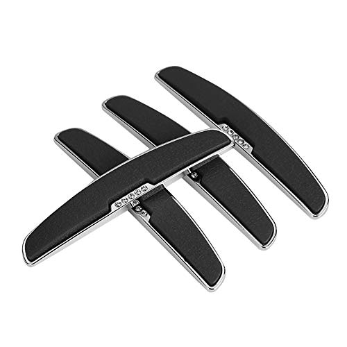 idain 4PCS Car Door Edge Guards, Car Door Protector Universal Auto Door Side Edge Protection Sticker Car Door Edge Guards Bumper Protector Trim Guard Sticker (Black,Base-A)