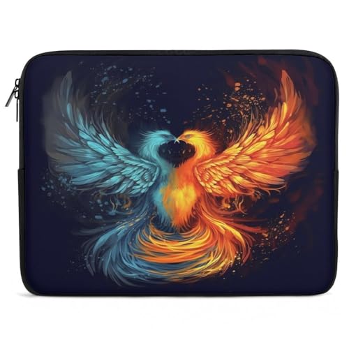 Funda de laptop a prueba de golpes de 17 pulgadas con diseño Fénix de Agua y Fuego
