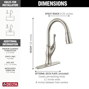 Delta Faucet Ophelia Brushed Nickel Kitchen Faucet, Kitchen Faucets with Pull Down Sprayer, Kitchen Sink Faucet, Faucet for Kitchen Sink, Magnetic Docking, SpotShield Stainless 19888Z-SP-DST Delta Faucet Ophelia Brushed Nickel Kitchen Faucet Kitchen Faucets with Pull Down Sprayer Kitchen Sink Faucet Faucet for Kitchen Sink Magnetic Docking SpotShield Stainless 19888Z SP DST