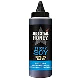 Hot Star Honey Sticky Soy Dipping Sauce - SWEET HONEY DIPPING SAUCE WITH GARLIC AND SOY - 100% NATURAL, NO ADDITIVES - DRIZZLE ON ASIAN FINGER FOOD SPRING ROLLS, CHICKEN – MAKE IN UK - 325g