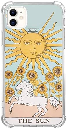 Dolosflap The Sun Tarot Card Case Compatible with iPhone 11,The Sun Tarot Card Pattern Slim Shockproof TPU Bumper Protective Cover Case for iPhone 11