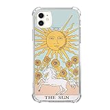 Dolosflap The Sun Tarot Card Case Compatible with iPhone 12/12 Pro，The Sun Tarot Card Pattern Slim